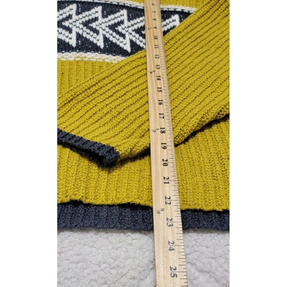 Free People Womens Yellow Pullover Cowl Neck Sweater Long Sleeve Size Large - Picture 11 of 12